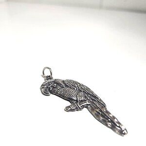 Sterling Silver Large Parot Pendant